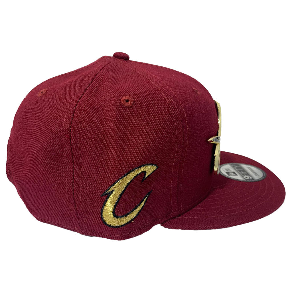 CLEVELAND CAVALIERS STACKED LOGO WOOL SNAPBACK HAT (WINE) – Pro