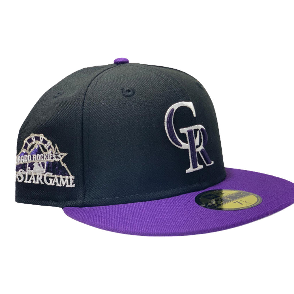 2013 Youth FLAT BRIM Colorado Rockies Alternate Black/Purple Hat Cap MLB  Adjustable