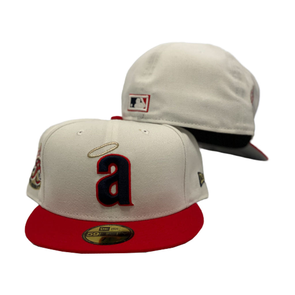California Angels New Era Optic 59FIFTY Fitted Hat - White/Navy