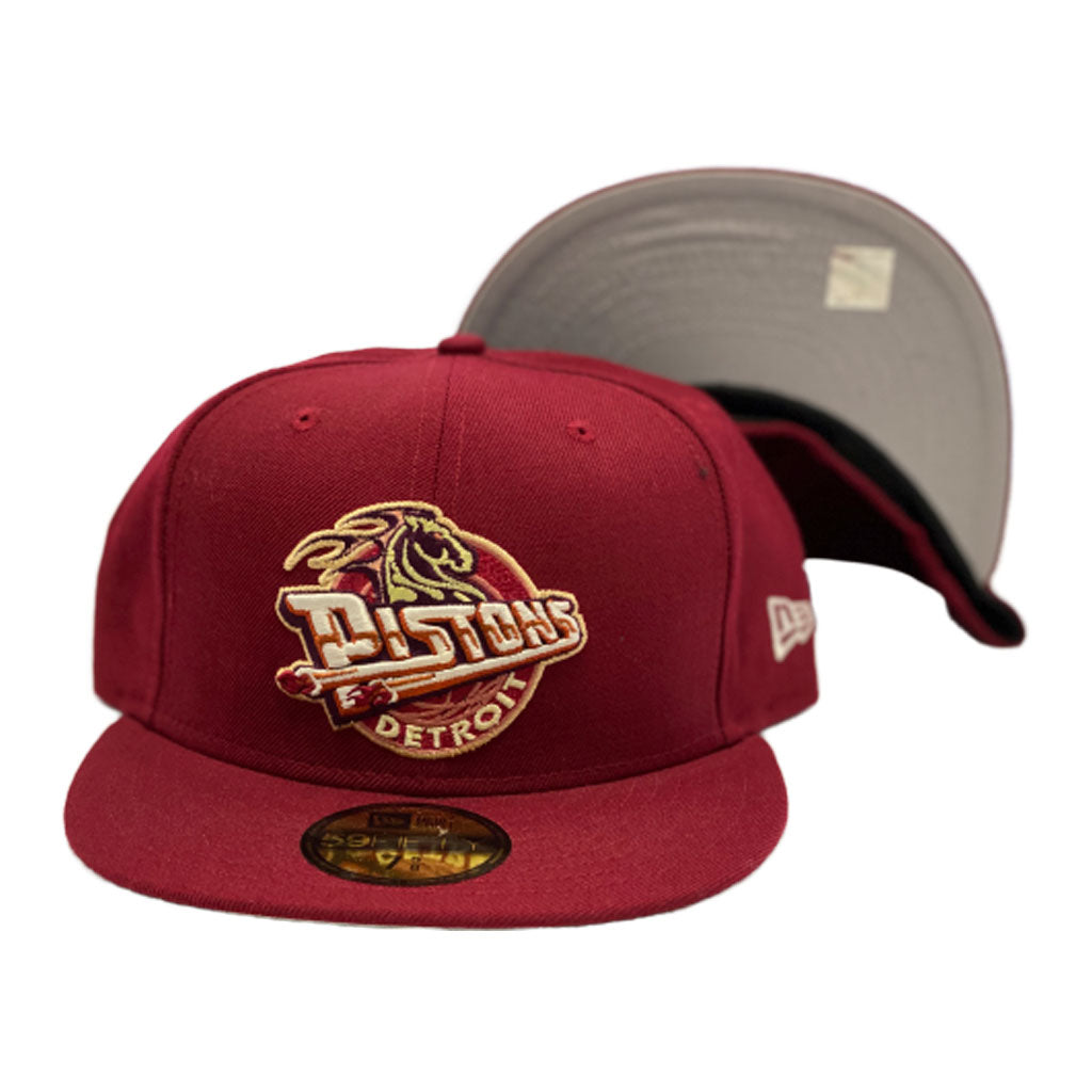 Detroit Pistons Burgundy New Era 59Fifty Fitted Hat