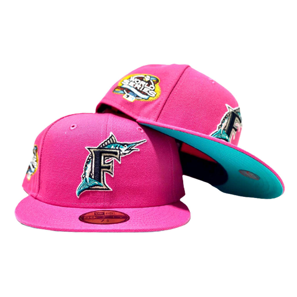 New Era Florida Marlins Pink UV (Corduroy Black/Teal) in 2023