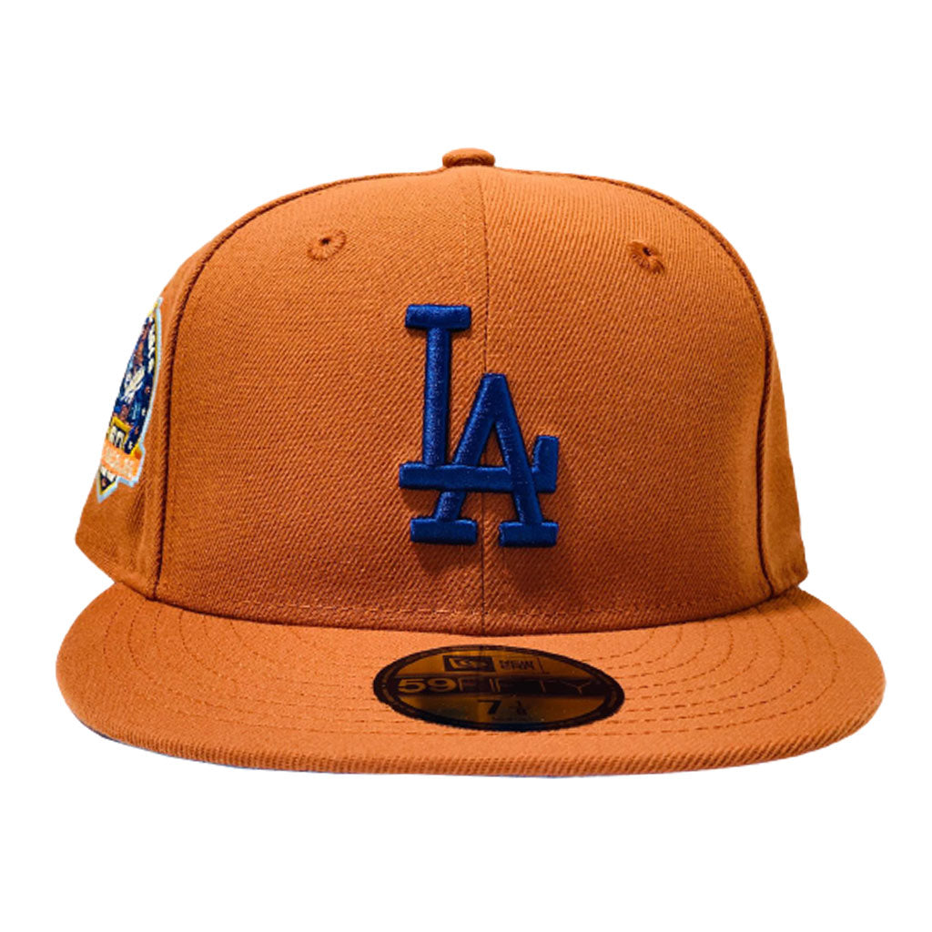 LOS ANGELES DODGERS 60TH ANNIVERSARY LIGHT BRONZE NAVY VISOR ICY