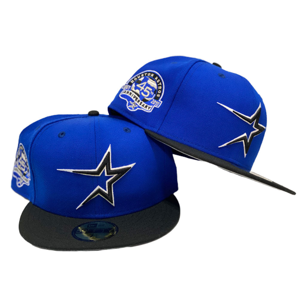 HOUSTON ASTRO 45TH SEASON BLACK METALLIC GOLD BRIM NEW ERA FITTED HAT –  Sports World 165