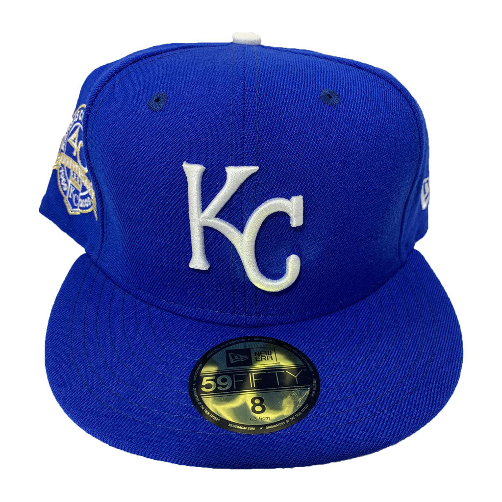 New Era 59FIFTY Kansas City Royals 25th Anniversary Patch Hat - Red, Gold 7 5/8