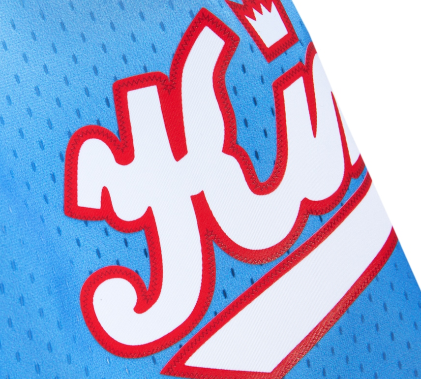 SACRAMENTO KINGS FADEAWAY 1985 MITCHELL & NESS SWINGMAN SHORTS