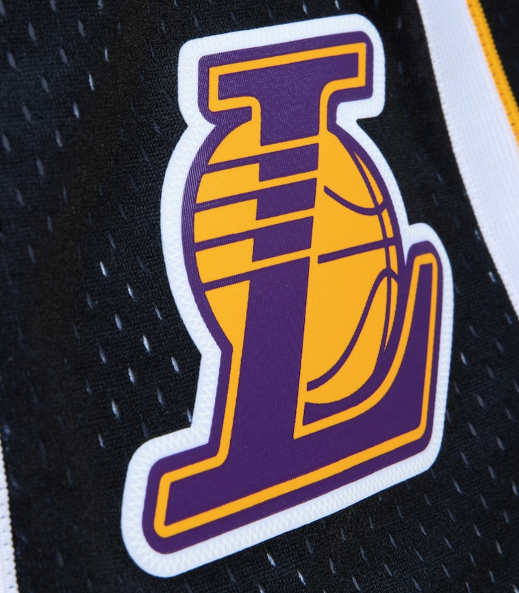 LOS ANGELES LAKERS FADEAWAY 2009 NBA MITCHELL & NESS SWINGMAN SHORTS