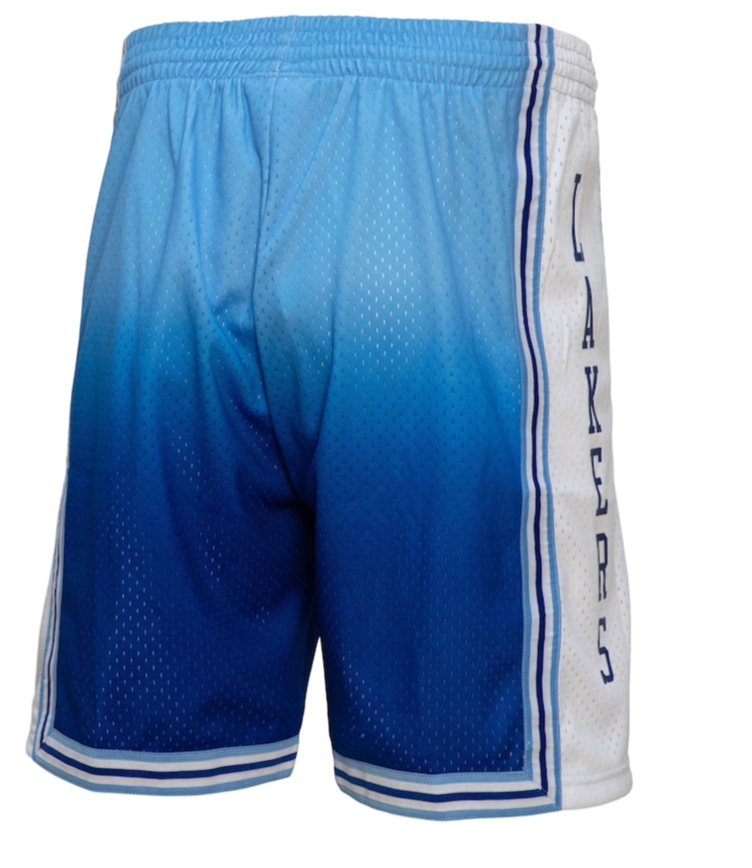 LOS ANGELES LAKERS 1996 FADEAWAY NBA MITCHELL & NESS ROYAL SHORTS