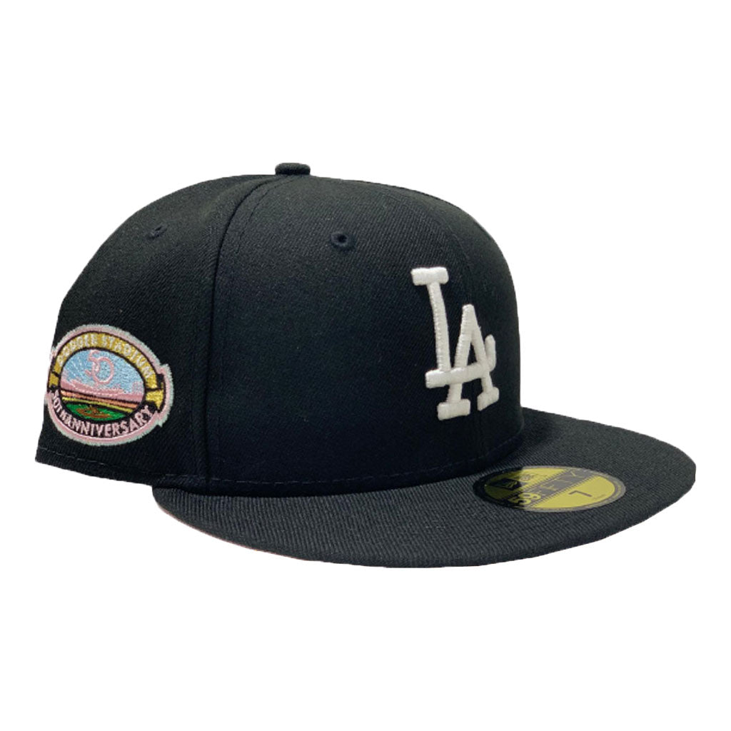 Los Angeles Dodgers New Era Fitted 59Fifty 50th Anniversary Black Cap – THE  4TH QUARTER