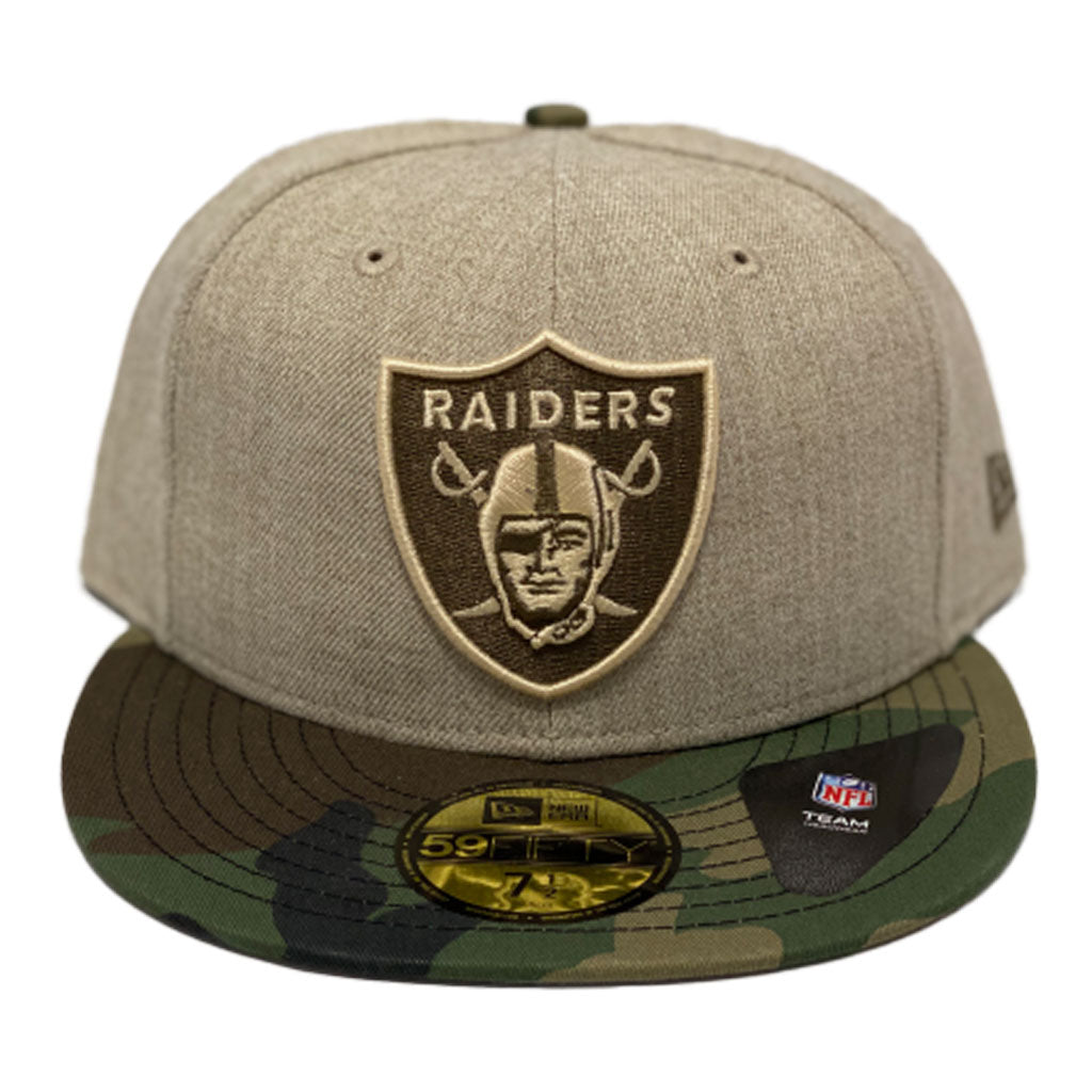 Las Vegas Raiders Oatmeal Camo New Era 59Fifty Fitted Cap