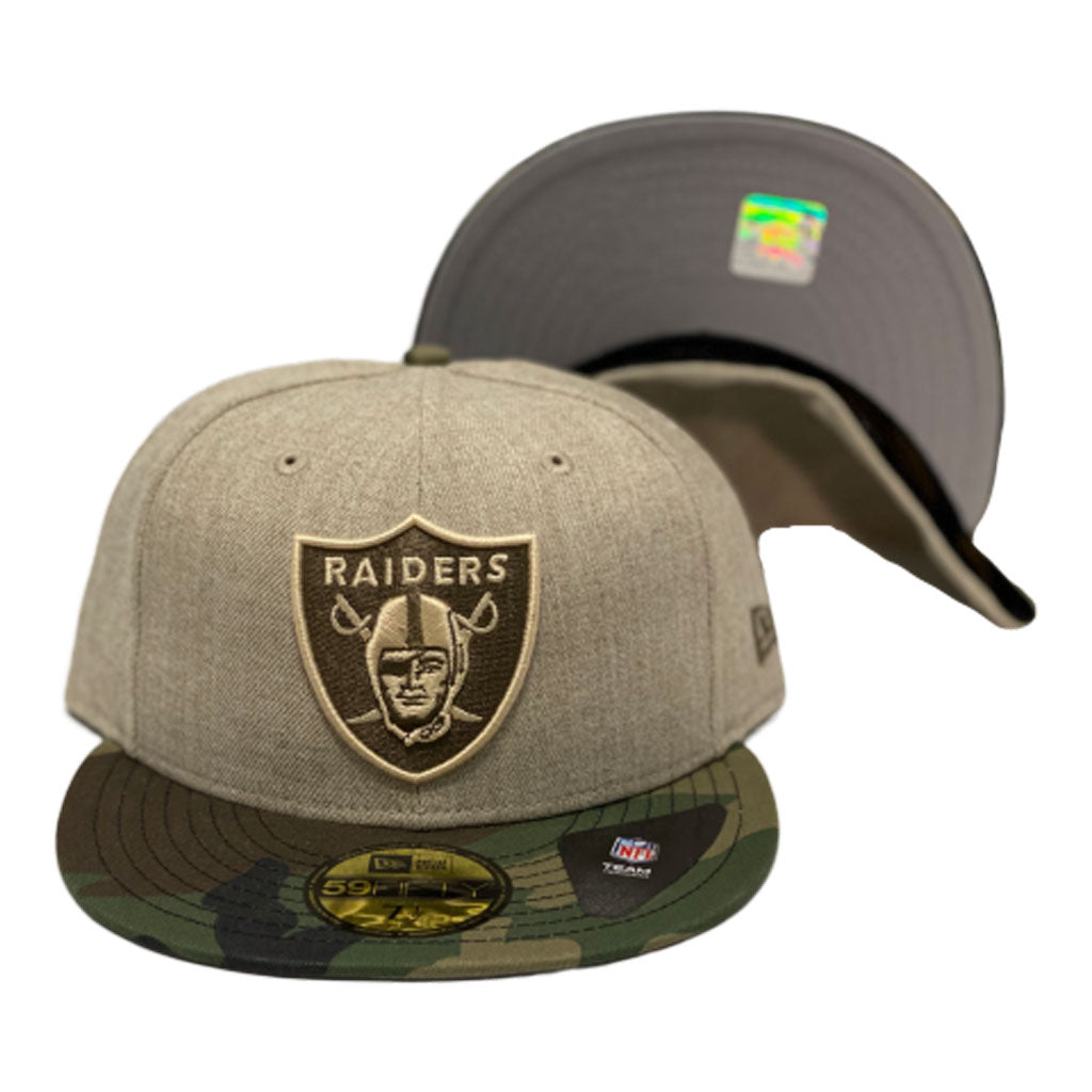 Las Vegas Raiders Oatmeal Camo New Era 59Fifty Fitted Cap