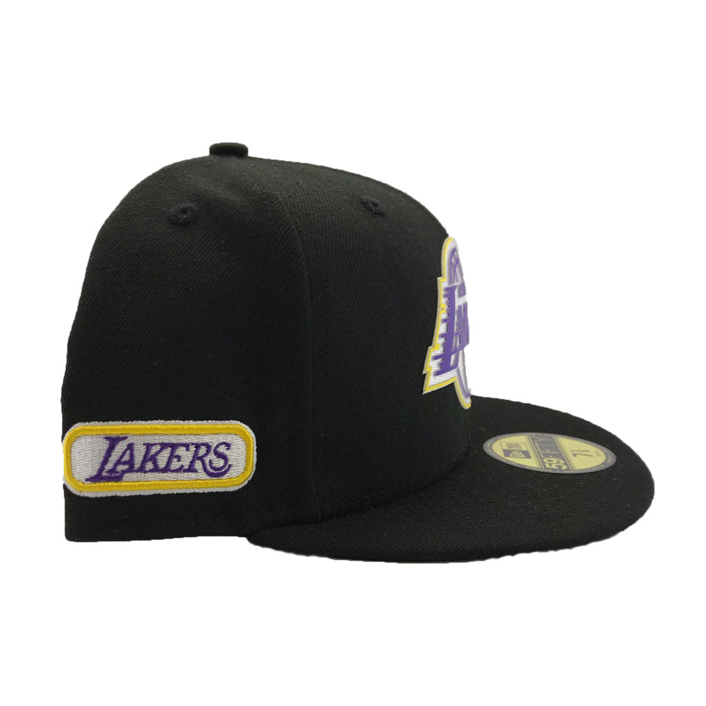 Fitted Mitchell & Ness Brand Patched Lakers Hat Size 7 3/8 New