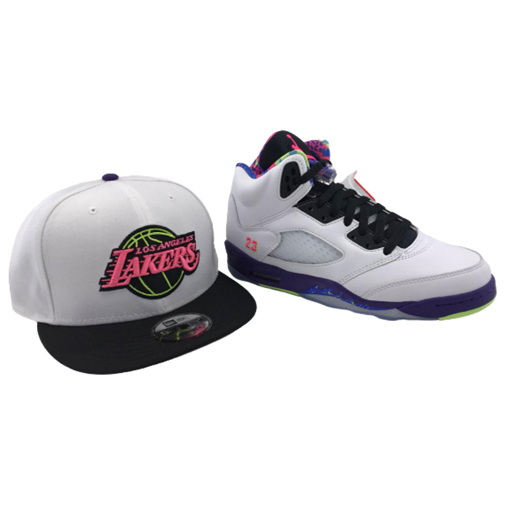 Los Angeles Lakers New Era Snapback to Match Jordan 5 Alternate Bel-Air