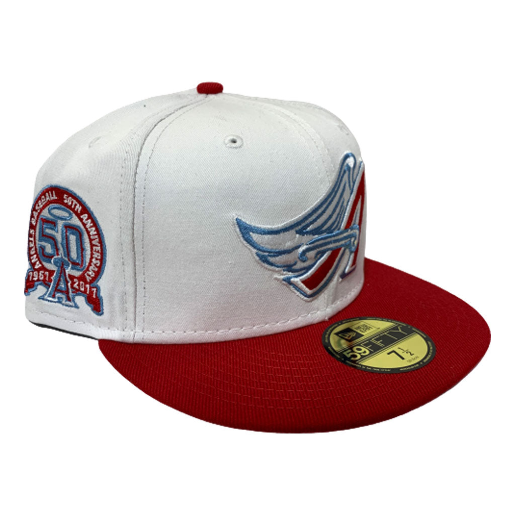 Los Angles White And Red 50th Anniversary New Era Hat
