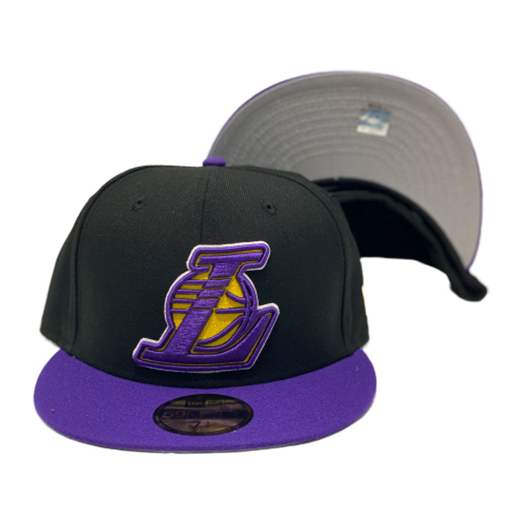 Los Angeles Lakers Black Purple New Era 59Fifty Fitted Cap