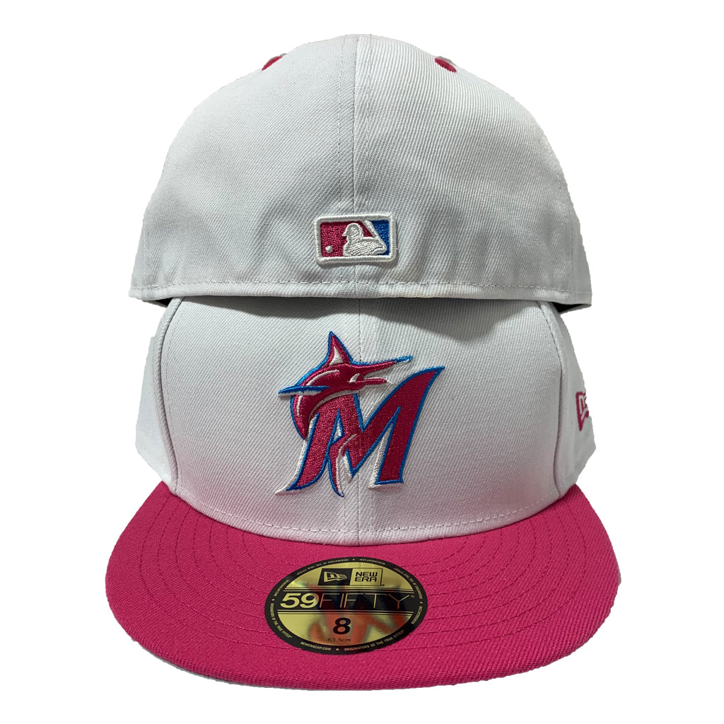 Visor Pop Miami Marlins A-Frame 9FORTY Snapback Cap D02_16