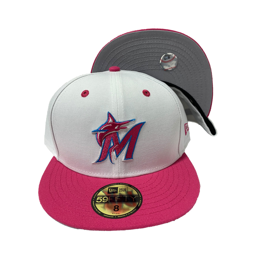 Visor Pop Miami Marlins A-Frame 9FORTY Snapback Cap D02_16