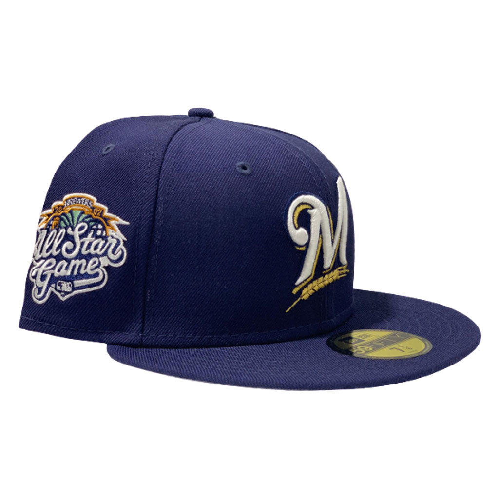 MILWAUKEE BREWERS 25TH ANNIVERSARY LIGHT ROYAL YELLOW BRIM NEW ERA