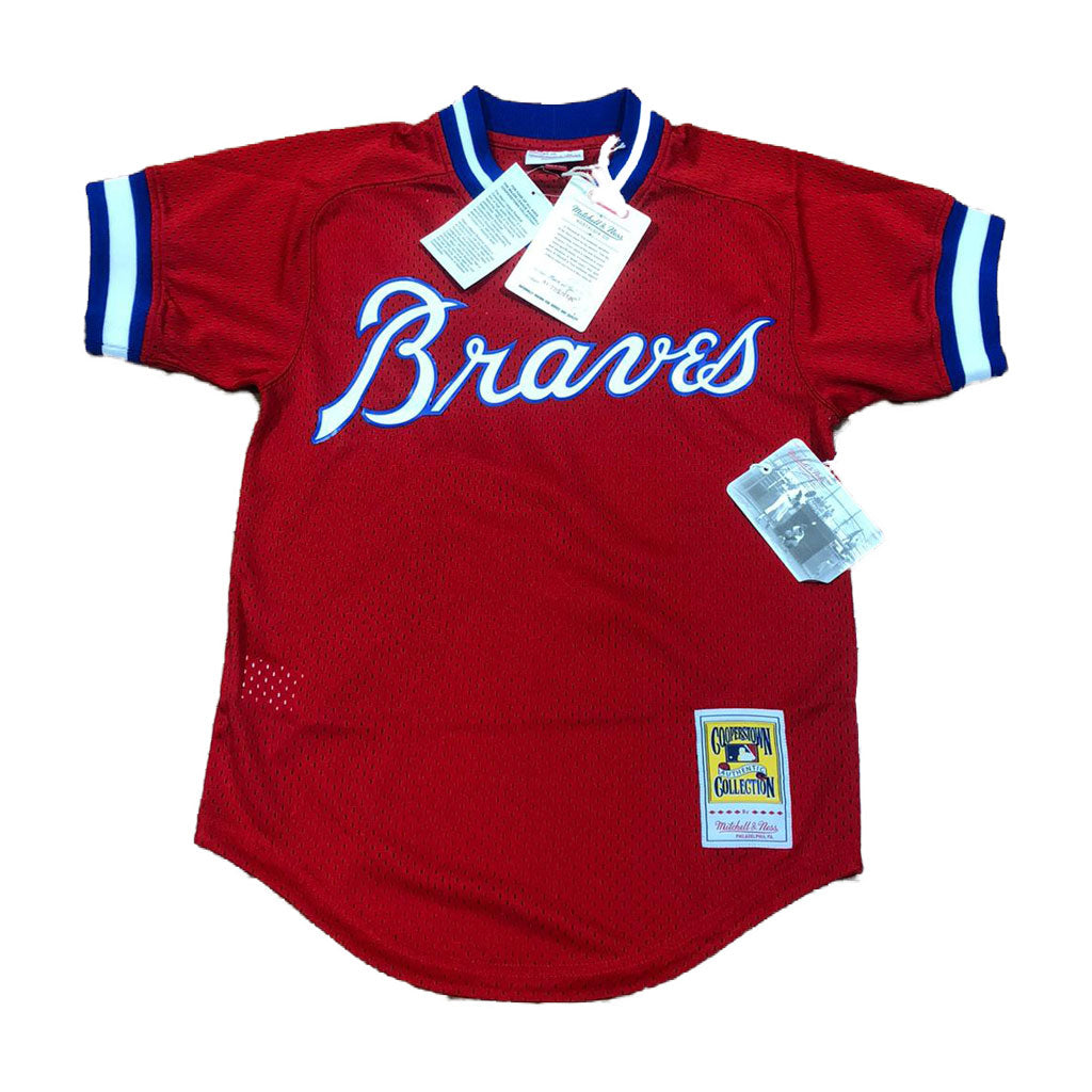 Youth Mitchell & Ness Dale Murphy Red Atlanta Braves Cooperstown Collection  Mesh Batting Practice Jersey
