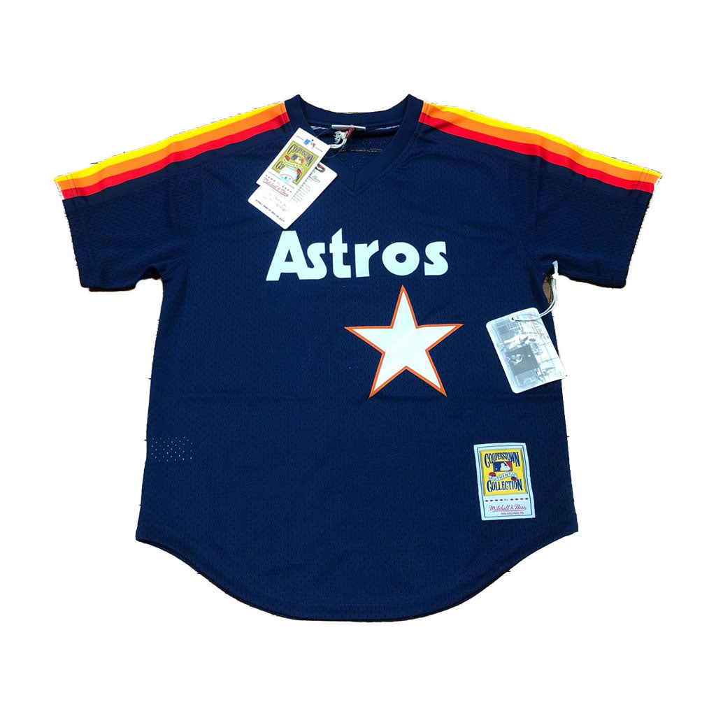 Jeff Bagwell Houston Astros Mitchell & Ness Youth Cooperstown Collection Mesh Batting Practice Jersey - Navy
