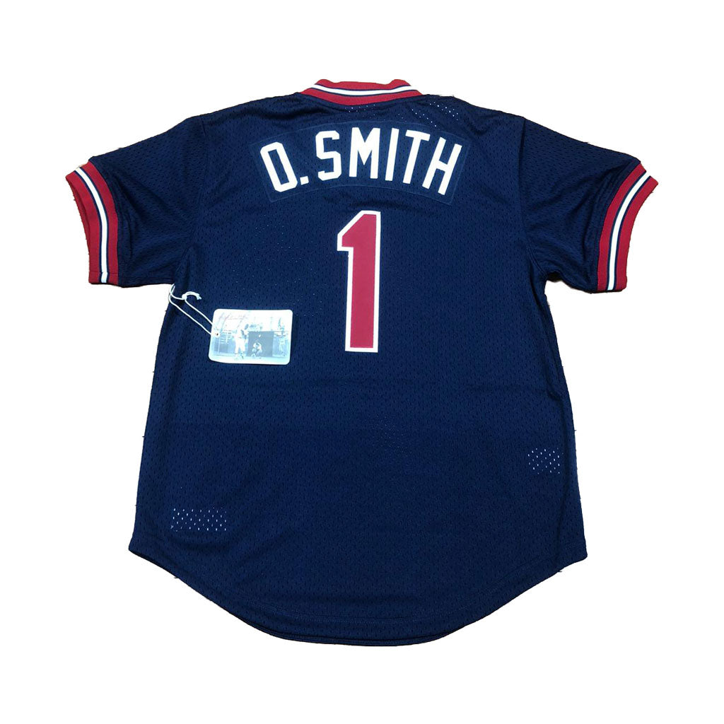 Ozzie Smith St. Louis Cardinals Autographed Light Blue Mitchell
