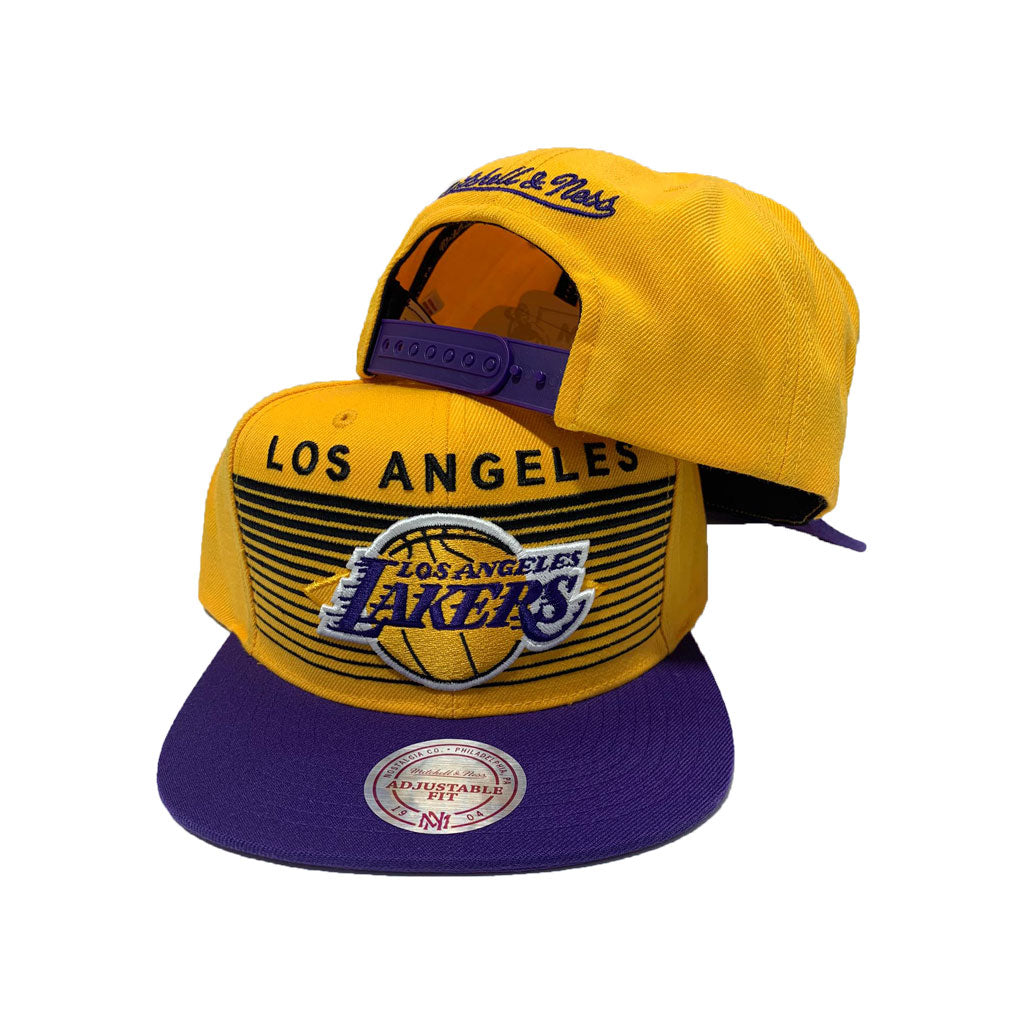 Los Angeles Lakers Mitchell & Ness NBA Vintage Snapback Hat / Cap Original  Fit