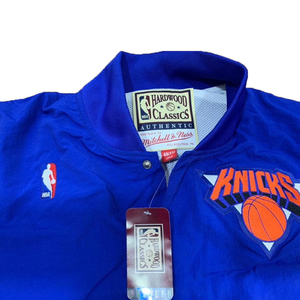 Youth Mitchell & Ness Blue New York Knicks Hardwood Classics Paintbrush  Full-Zip Windbreaker Jacket 