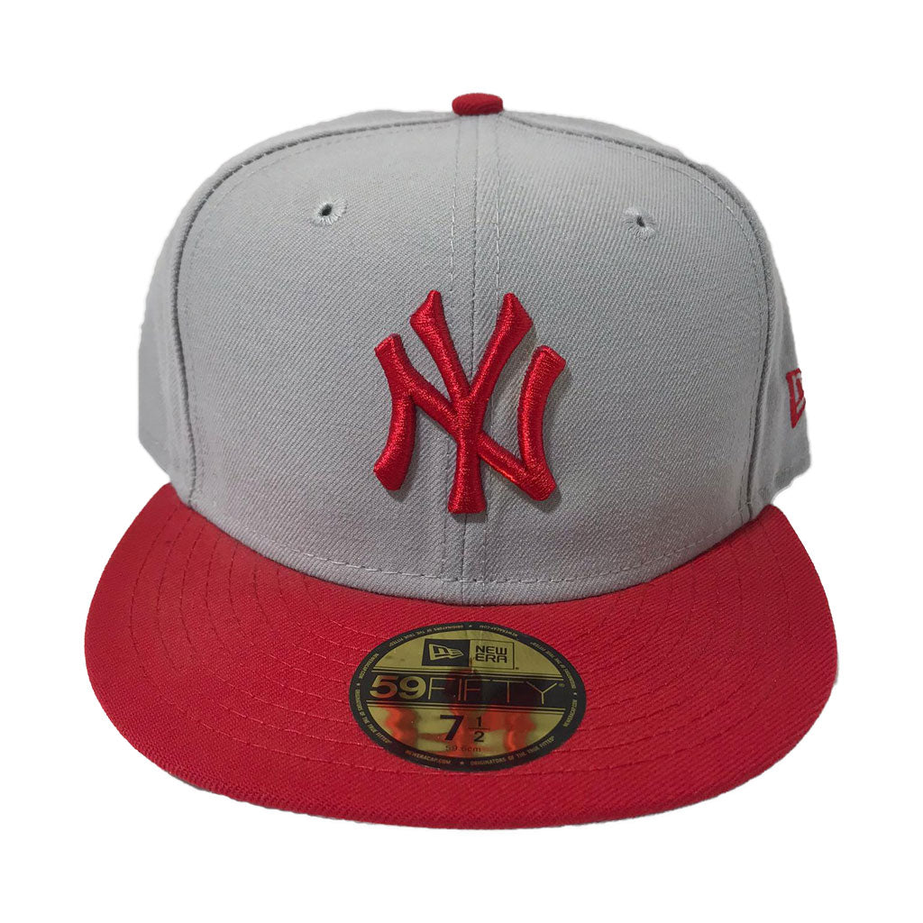 NEW YORK YANKEES GRAY RED NEW ERA 59FIFTY FITTED HAT