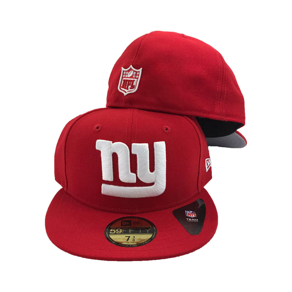 New York Giants Hat New Era 9Forty Football Adjustable Cap Red Clean White  Logo