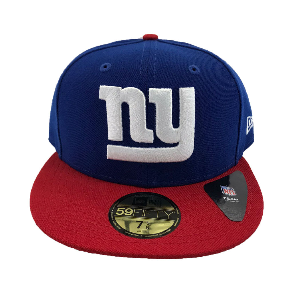 NFL New York Giants Royal Cap Red Visor New Era Fitted Hat