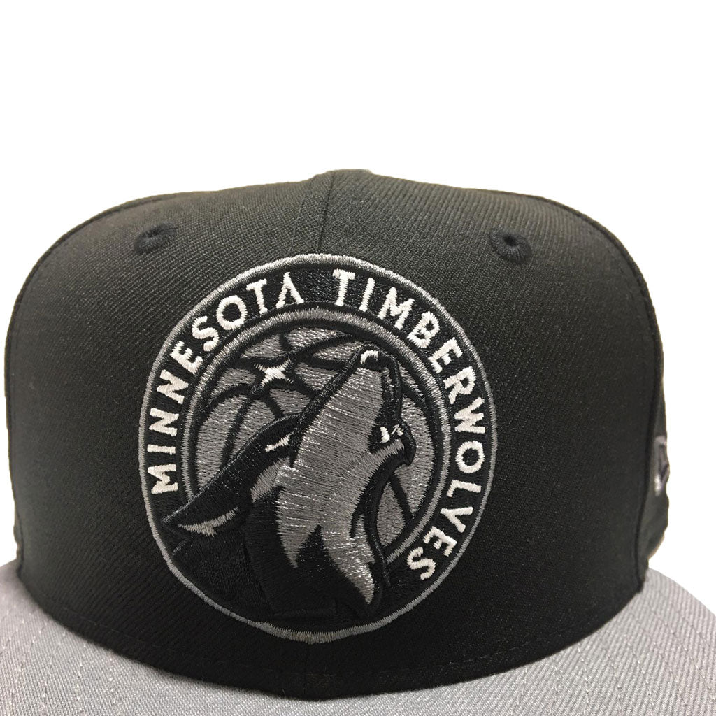 New Era Minnesota Timberwolves 59FIFTY Fitted Hat Low Profile Gray Hat Sz:  7 5/8