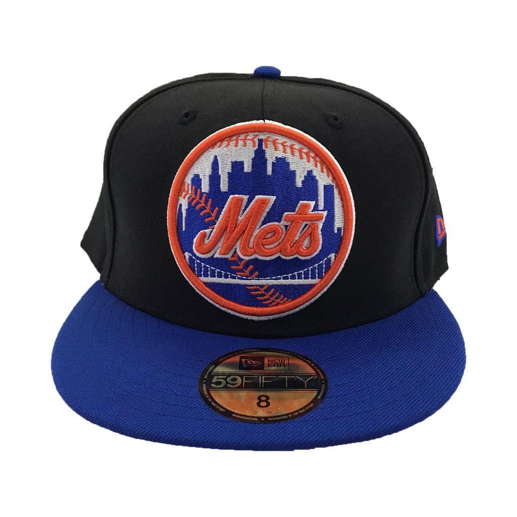 Black mets hat with best sale blue brim