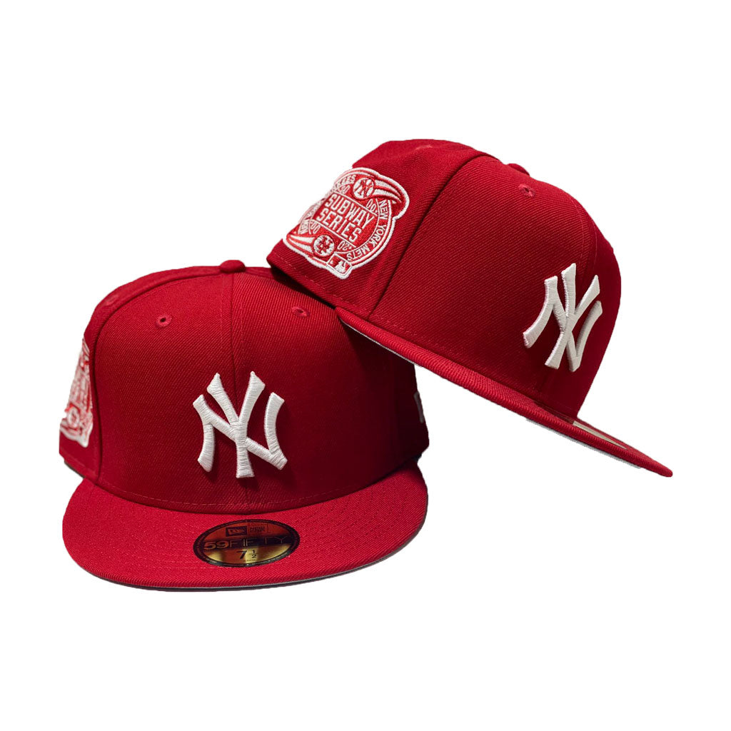 New York Yankees Subway Series Fitted Hat 60291338 Scarlet Red / 7 3/4