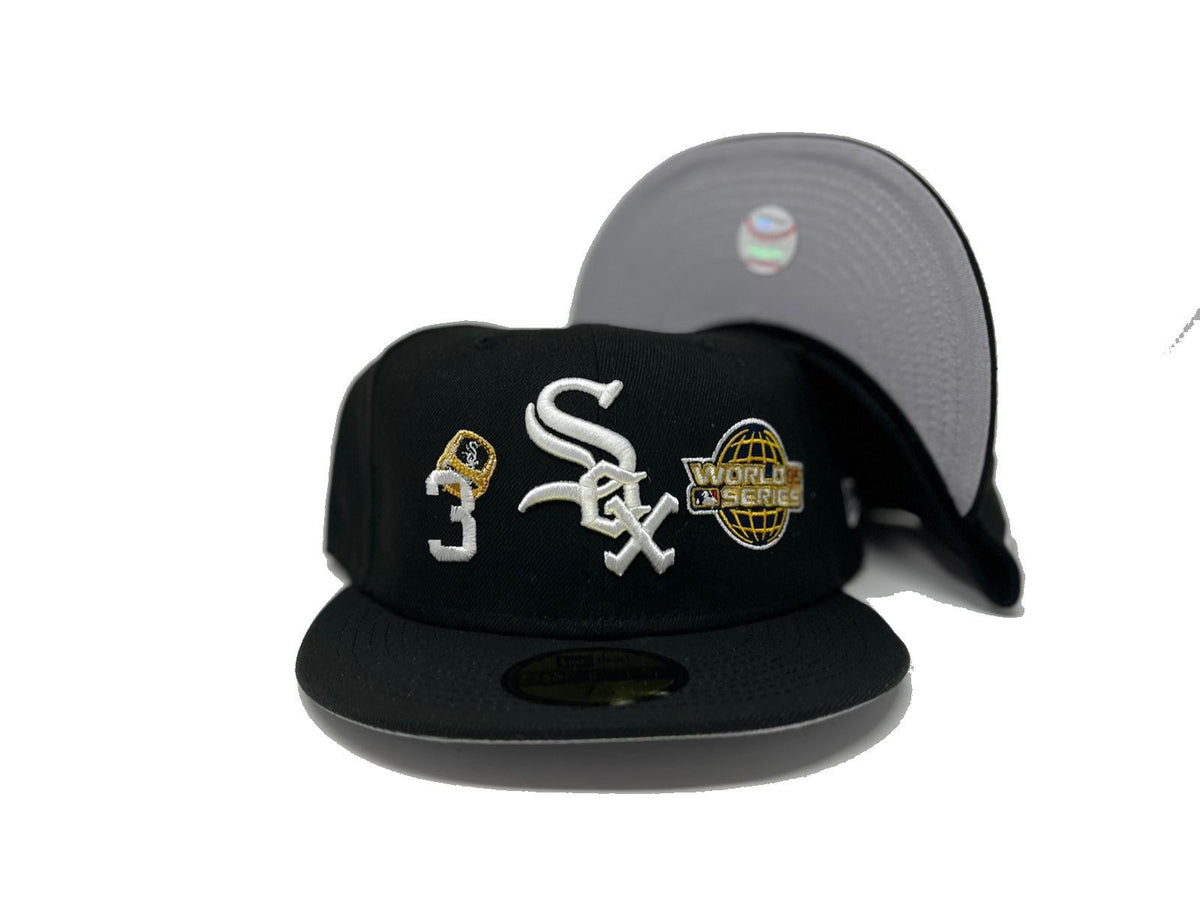 Men's New Era Black Chicago White Sox 3x World Series Champions Count the  Rings 59FIFTY Fitted Hat