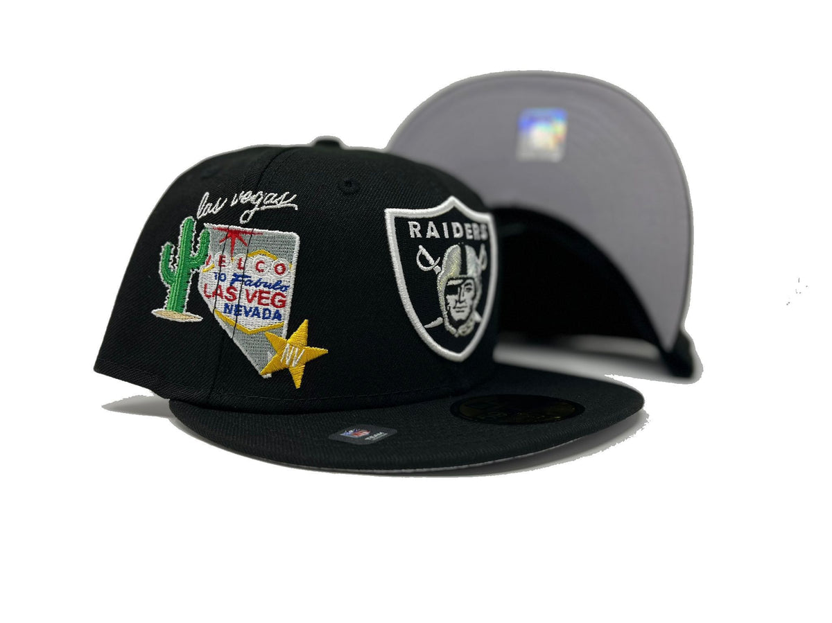 Las Vegas Raiders CITY CLUSTER Black Fitted Hat by New Era