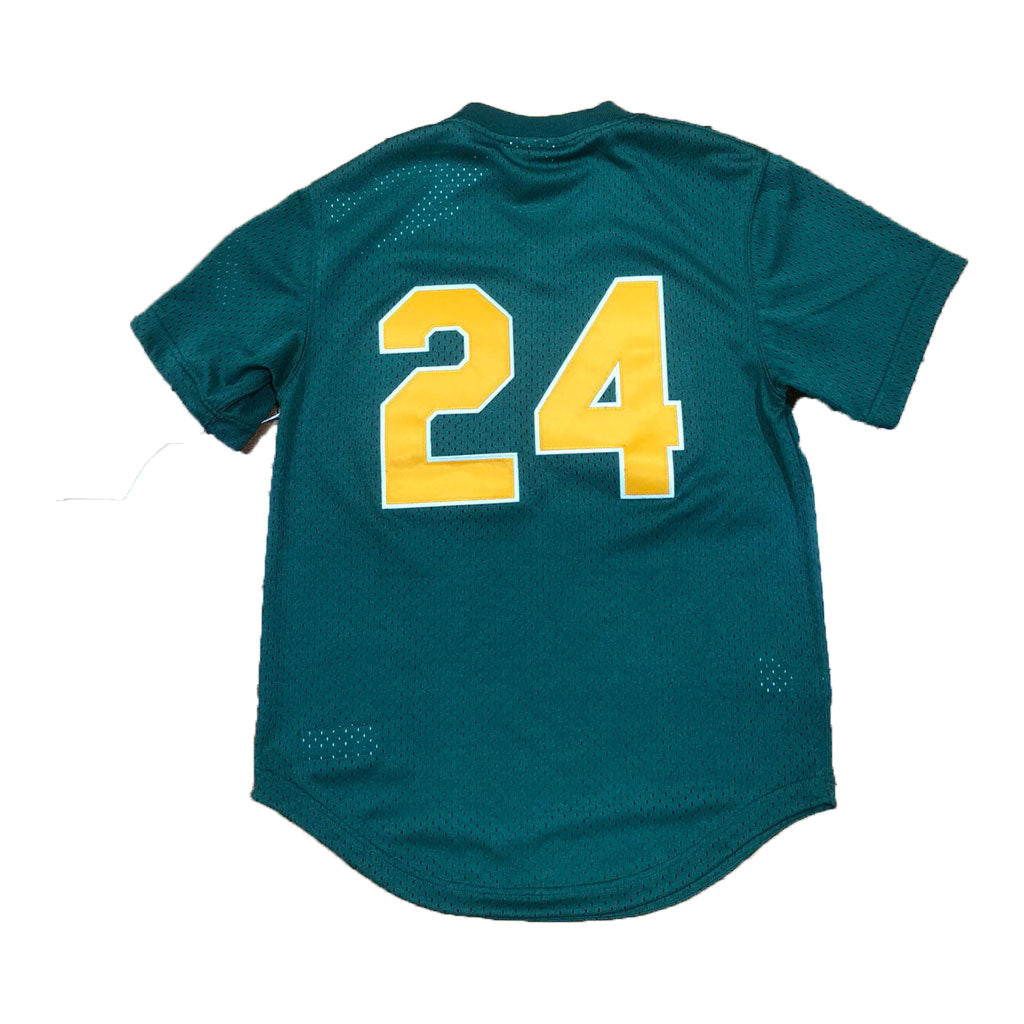 RICKEY HENDERSON 1998 AUTHENTIC MESH BP JERSEY OAKLAND ATHLETICS