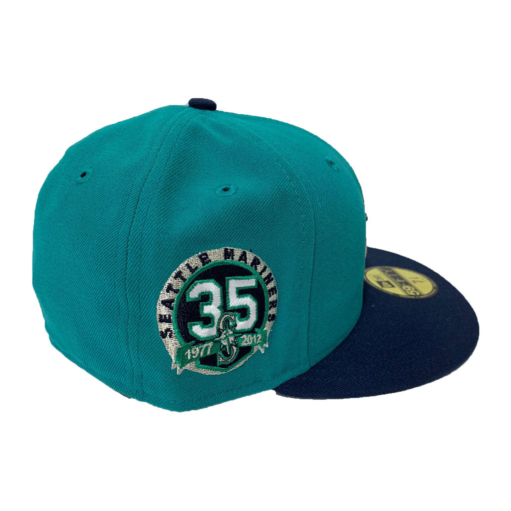 New Era 59FIFTY Seattle Mariners 35th Anniversary Patch Icy UV Hat - Teal, Navy, Light Blue Teal/Navy / 7 3/8