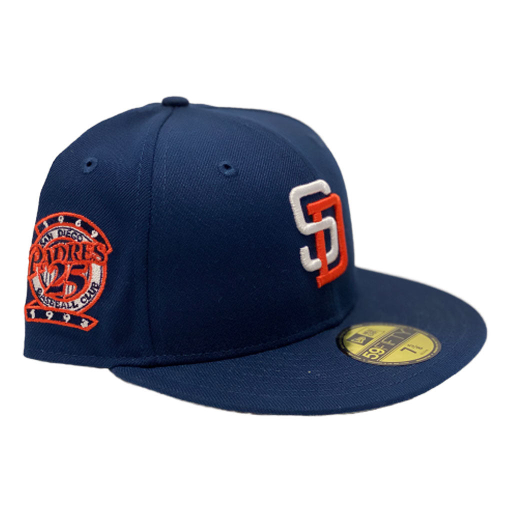 San Diego Padres 25th Anniversary Navy New Era 59Fifty New Era Fitted Cap