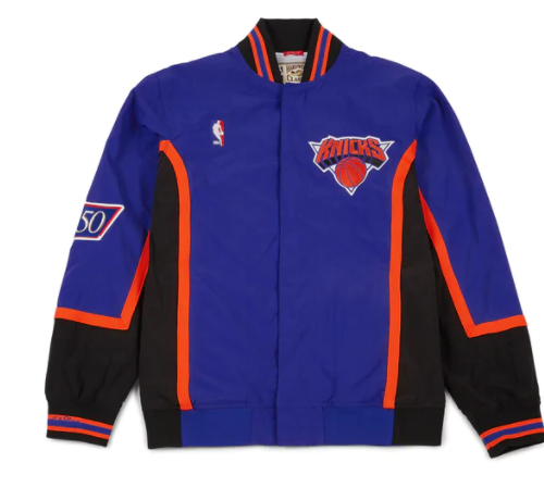 New York Knicks Authentic Mitchell and Ness Warm Up Jacket