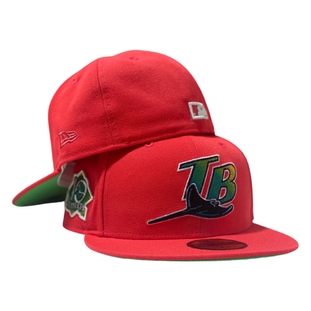 TAMPA BAY DEVIL RAYS 10TH SEASONS BLACK PINK BRIM NEW ERA FITTED HAT