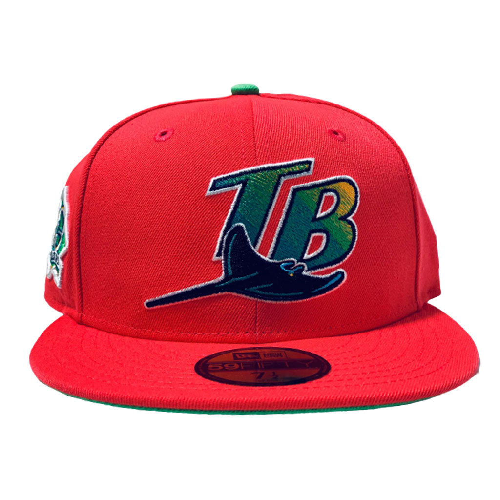 TAMPA BAY DEVIL RAYS 10TH SEASONS BLACK PINK BRIM NEW ERA FITTED HAT