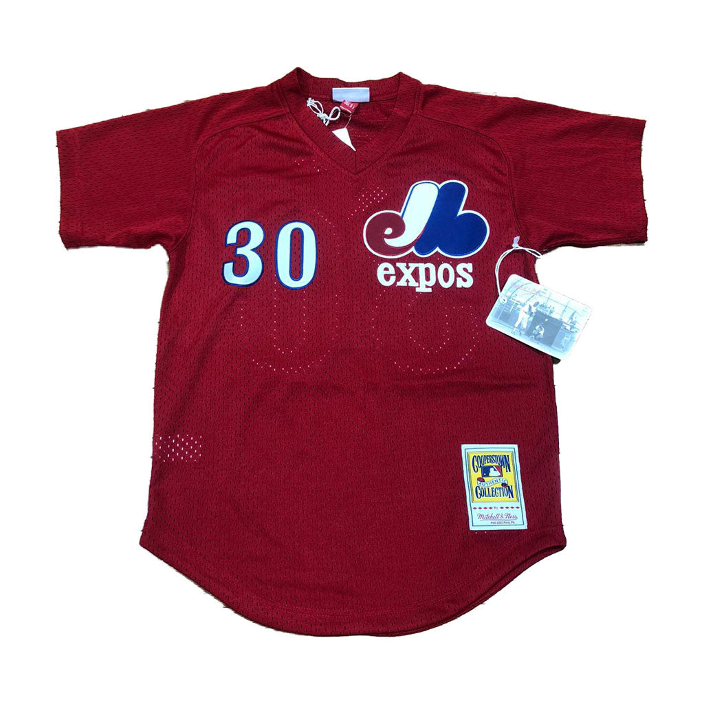 TIM RAINES MONTREAL EXPOS AUTHENTIC MESH BATTING PRACTICE V-NECK JERSEY