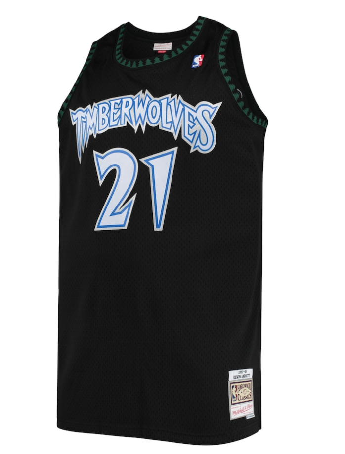 KEVIN GARNETT MINNESOTA TIMBERWOLVES MITCHELL & NESS 1997 SWINGMAN JERSEY