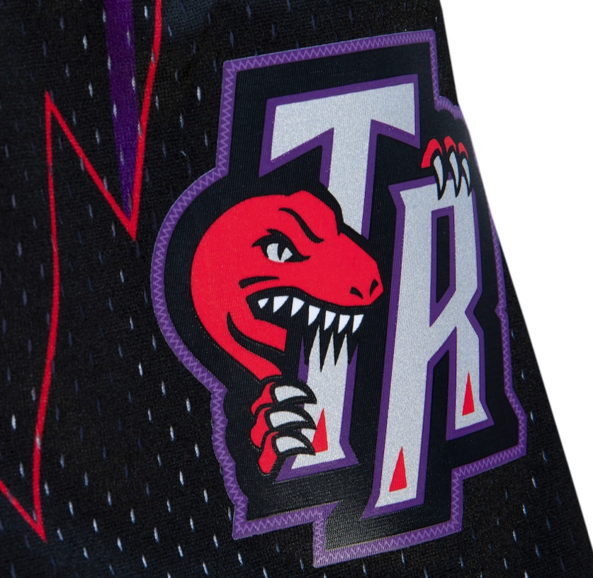 TORONTO RAPTORS FADEAWAY 1998 NBA MITCHELL & NESS SWINGMAN SHORTS