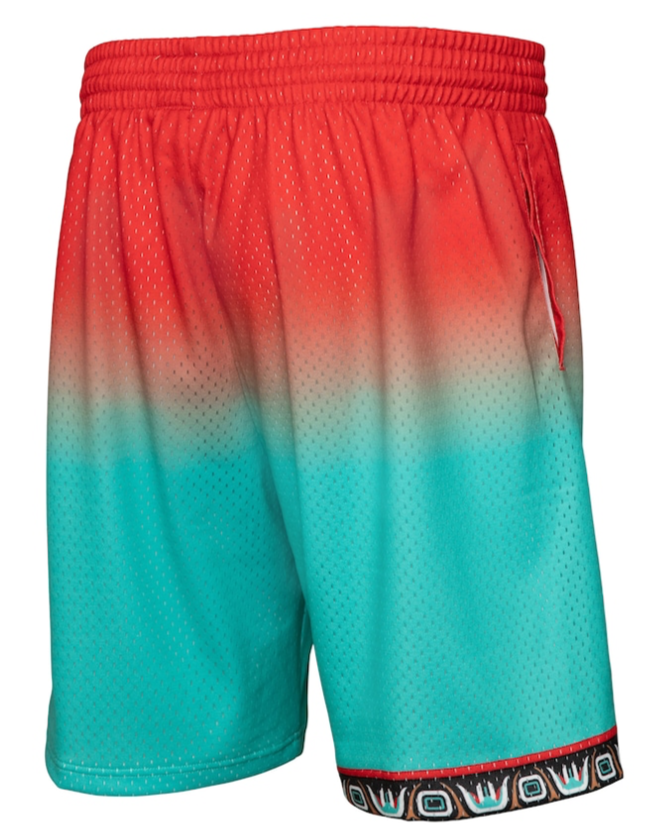 VANCOUVER GRIZZLIES FADEAWAY 1996 NBA MITCHELL & NESS SWINGMAN SHORTS