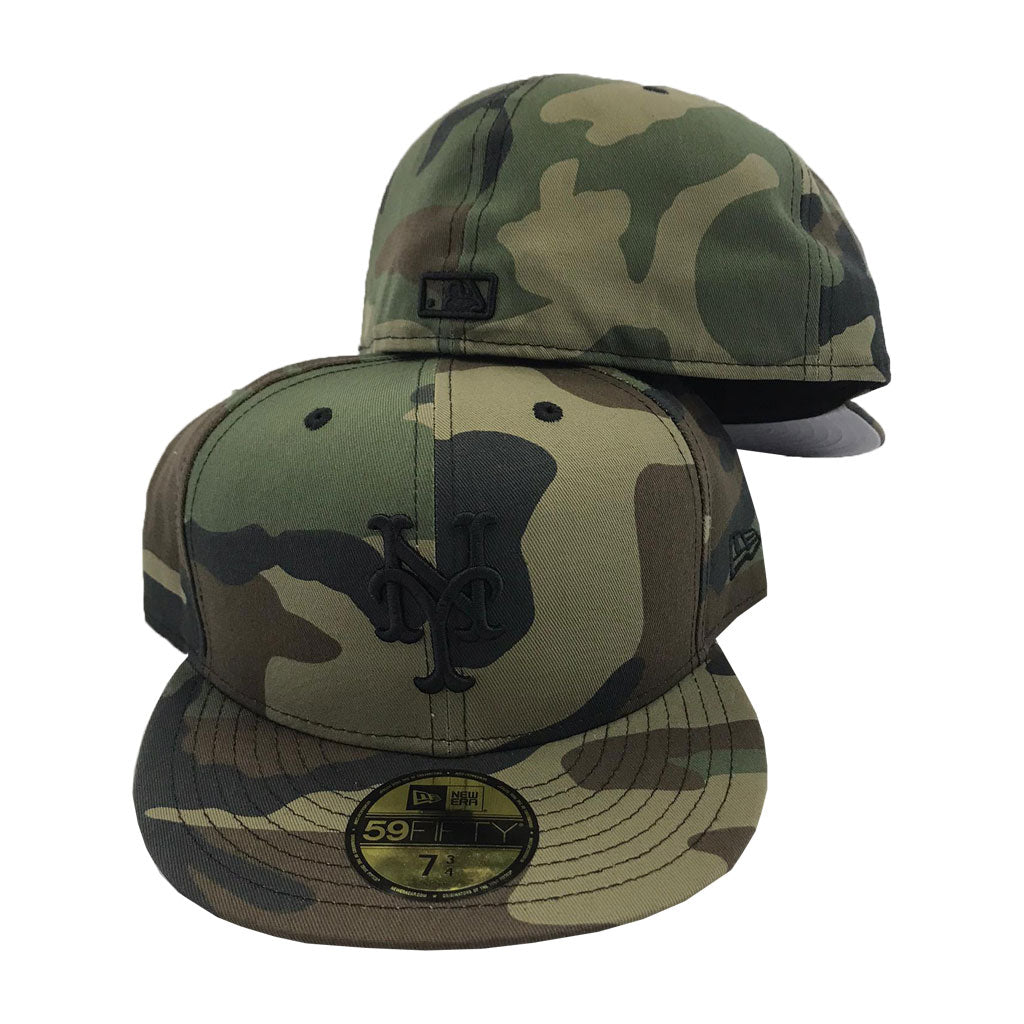 Urban Jungle Mets 40th Anni. 59FIFTY New Era Camo Fitted Hat Grey Bott –  USA CAP KING
