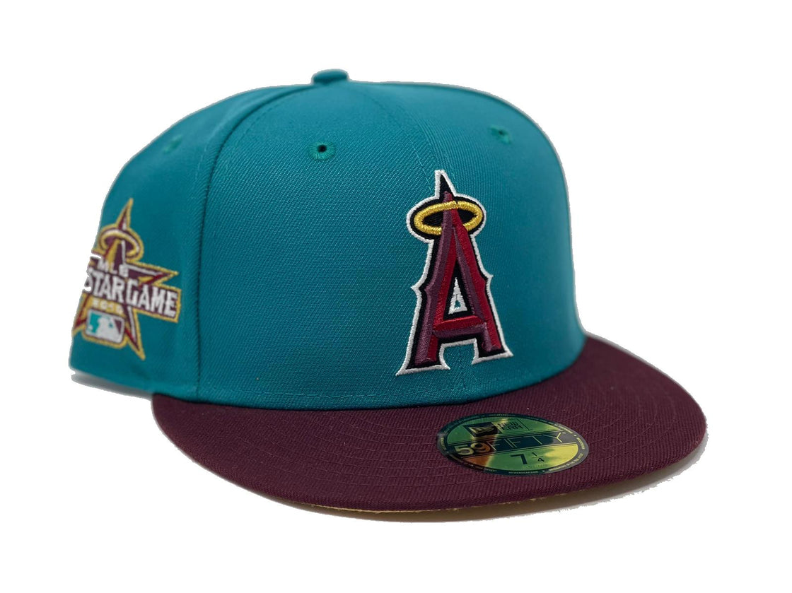 LOS ANGELES ANGELS 2010 ALL STAR GAME METALLIC GOLD BRIM NEW ERA FITTED HAT