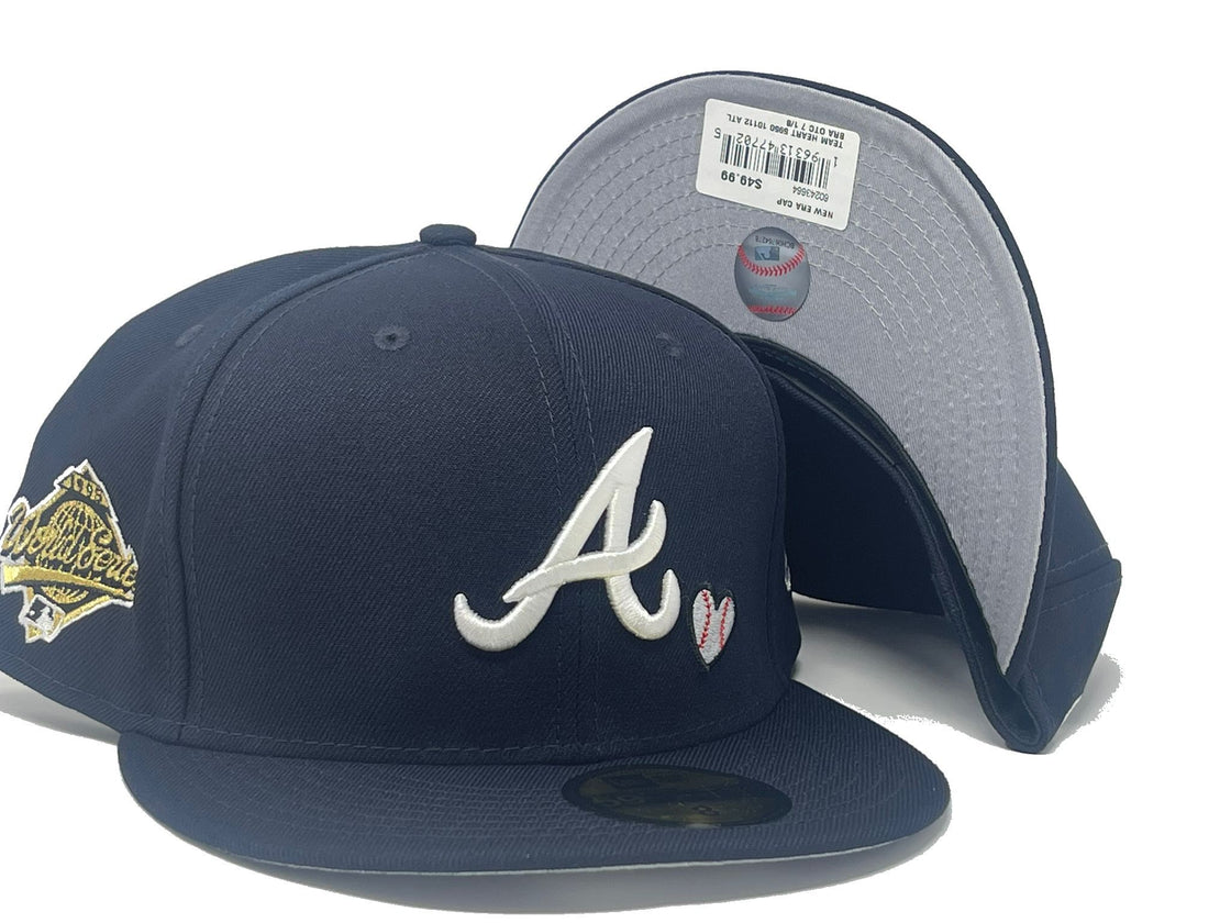 Atlanta Braves 1995 World Series Team Heart 59fifty New Era Fitted Hat