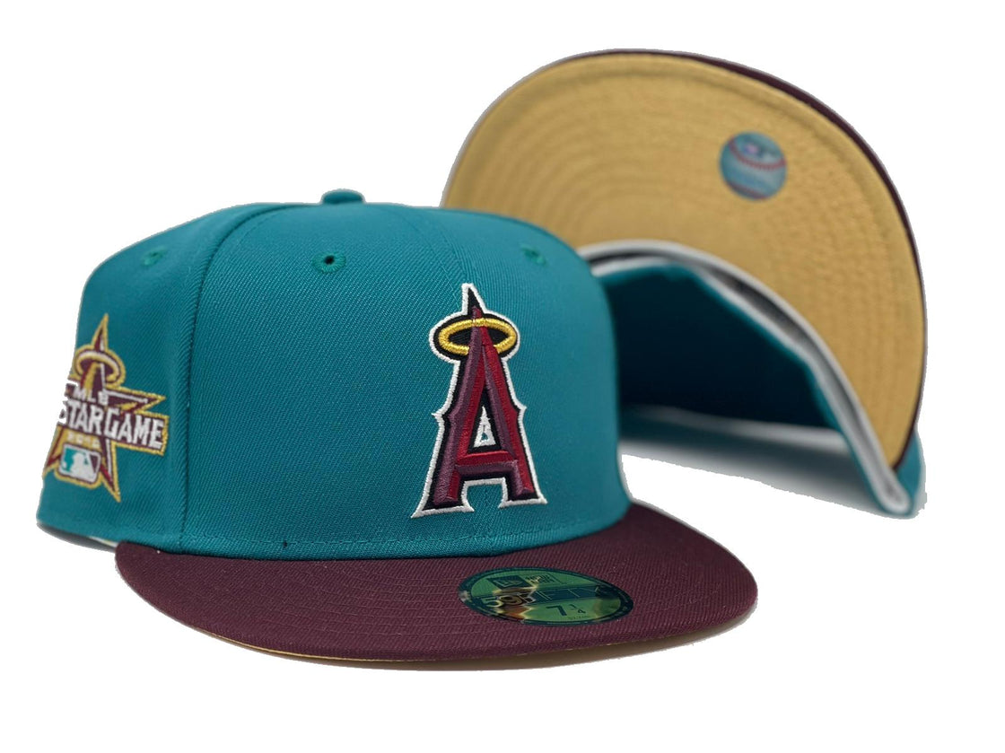 LOS ANGELES ANGELS 2010 ALL STAR GAME METALLIC GOLD BRIM NEW ERA FITTED HAT