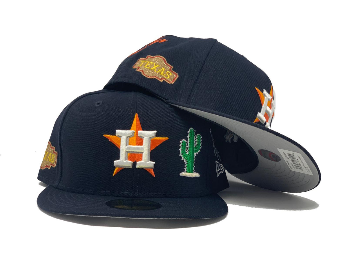 Navy Blue Houston Astros Astrodome Custom New Era Fitted Hat