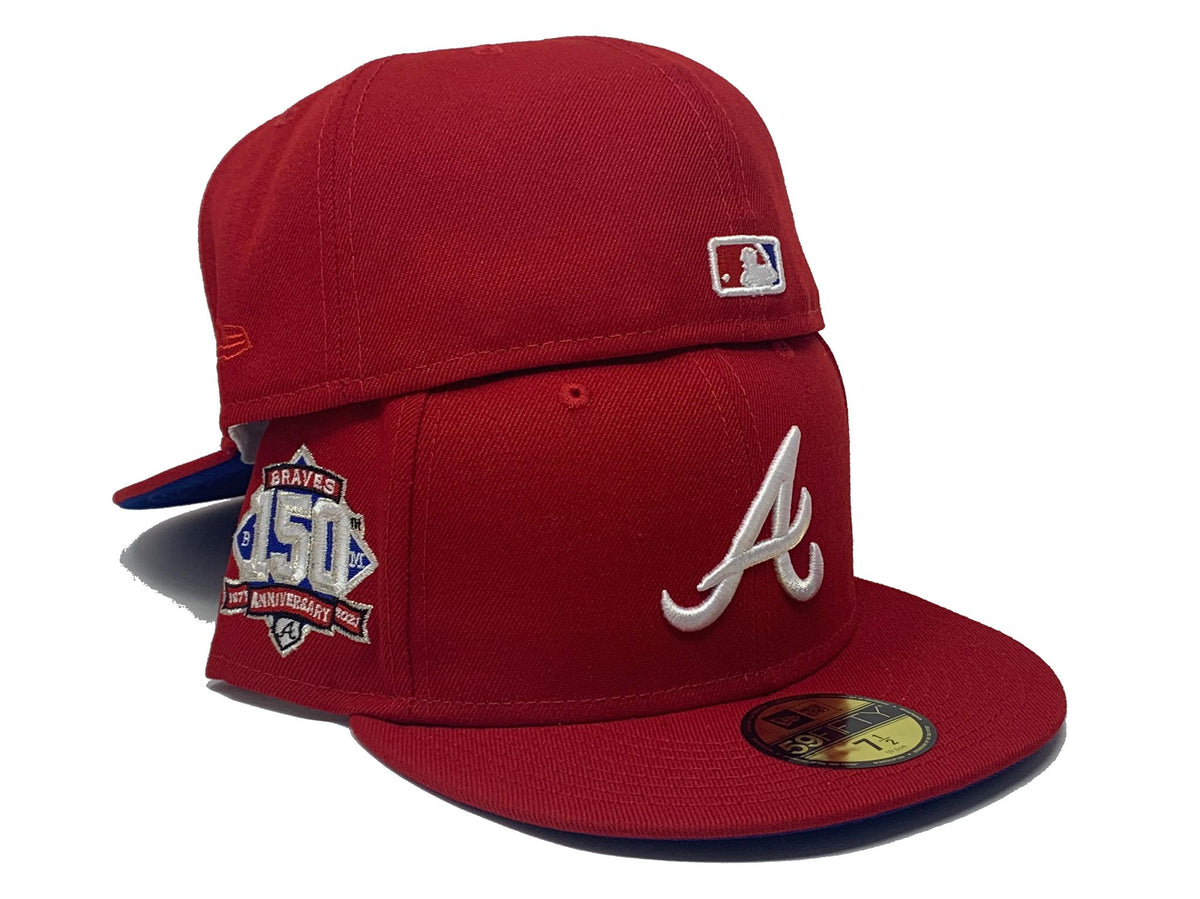 ATLANTA BRAVES 150TH ANNIVERSARY DARK GREEN RED BRIM NEW ERA FITTED HA –  Sports World 165